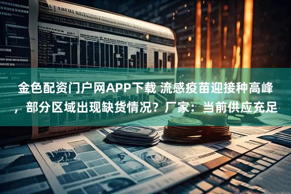 金色配资门户网APP下载 流感疫苗迎接种高峰，部分区域出现缺货情况？厂家：当前供应充足